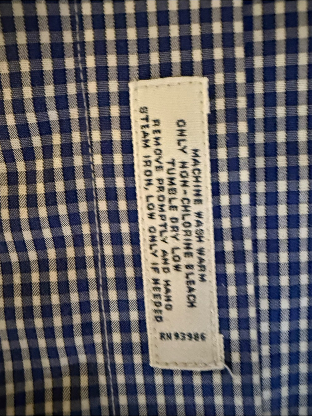Brooks Brothers Regent Men’s Dress Shirt Blue White Gingham Check Non-Iron 16-35 - Picture 8 of 8